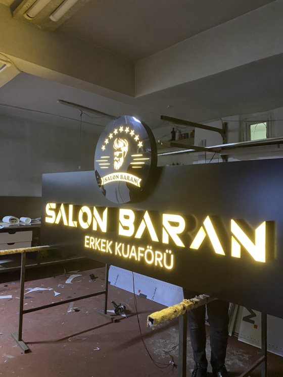 Işıklı Erkek Kaför Tabelası Bakırköy